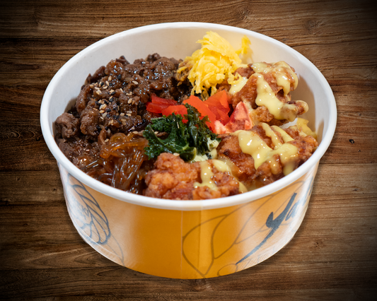 Spicy Beef Teriyaki and Chicken Combo