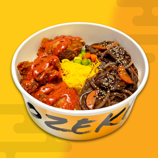 Spicy Beef Teriyaki and Chicken Combo